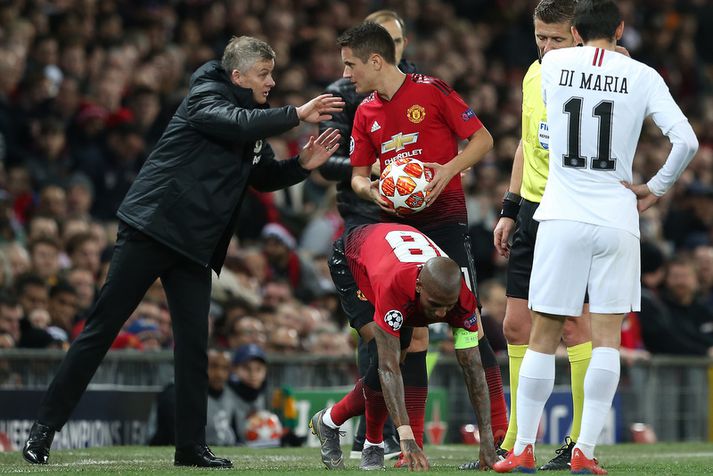 Ander Herrera fær skilaboð frá Ole Gunnari Solskjær.