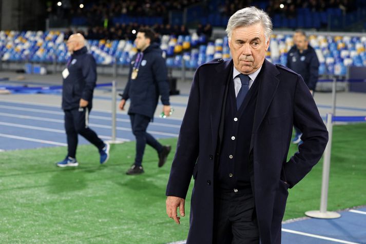 Carlo Ancelotti í síðasta leiknum sínum með Napoli liðið.