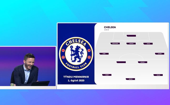 Albert Brynjar Ingason átti að finna þá þrjá leikmenn sem vantaði í byrjunarlið Chelsea í bikarúrslitaleiknum gegn Arsenal 2020.