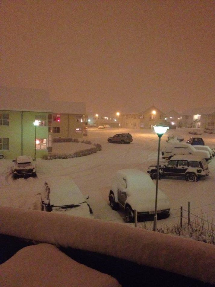 Það er jólalegt á Akureyri þessa stundina.