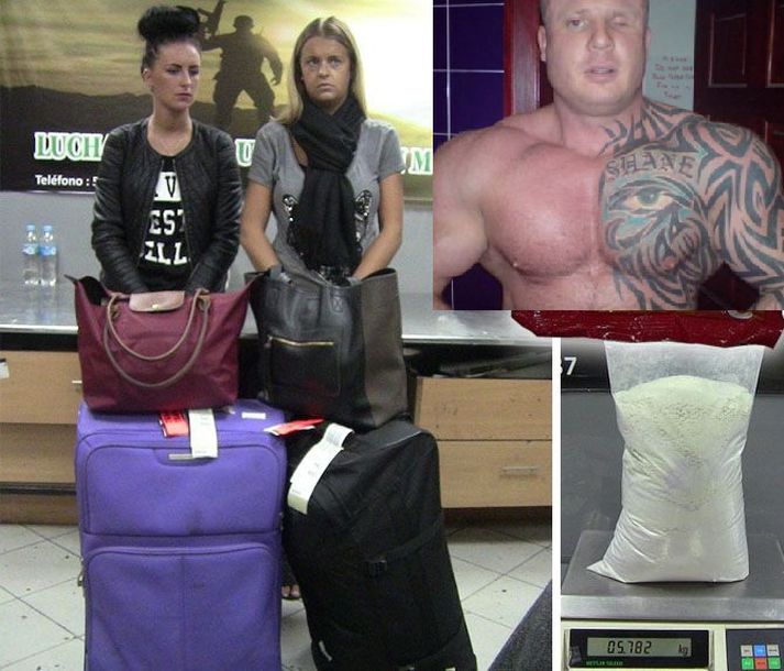 Michaella McCollum Connolly, Melissa Reid og Shane Knowles.