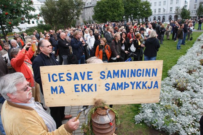 Mótmæli á Austurvelli. Mynd úr safni.