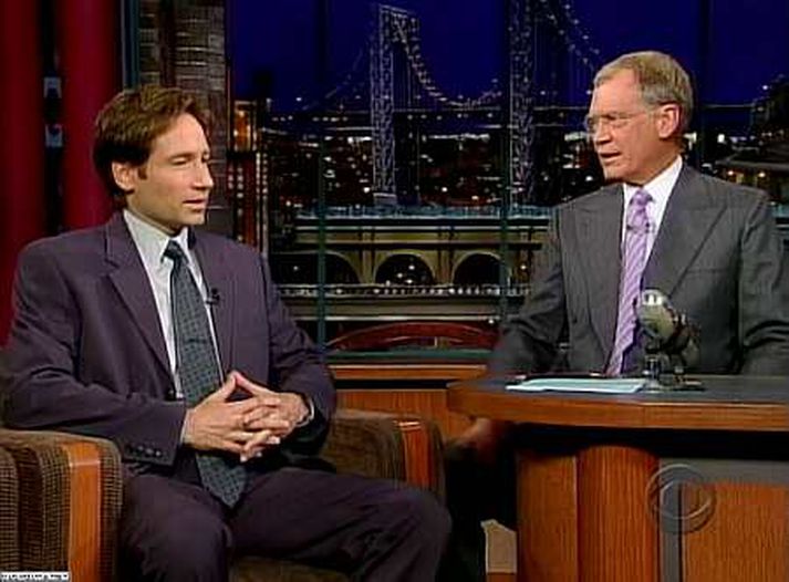 David Letterman er hér með David Duchovny.