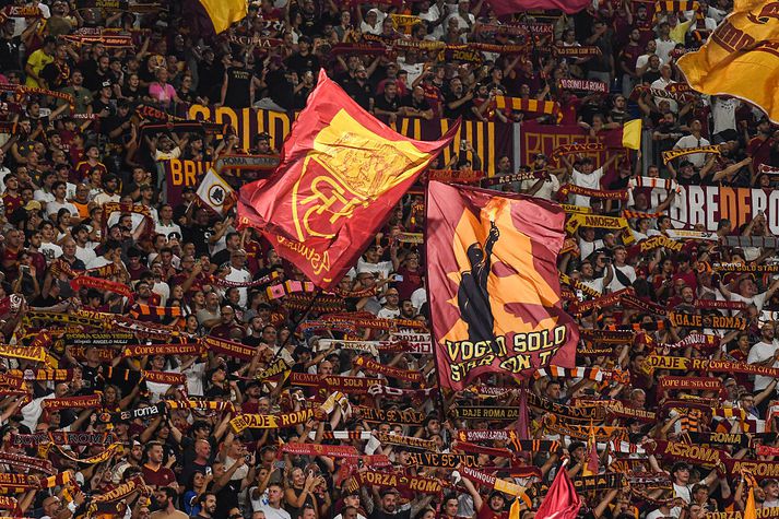 Mynd úr Curva Sud frá leik Roma við Atalanta þann 5. september síðastliðinn.