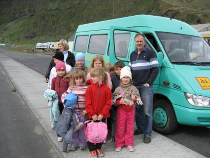 Mynd tekin við Kirkjubæjarskóla á Síðu í fyrra.