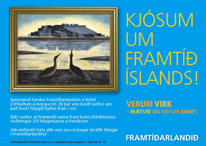 Auglýsing um fundarboð frá Framtíðarlandinu