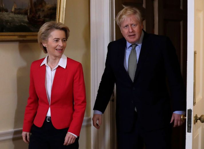 Ursula von der Leyen forseti framkvæmdastjórnar Evrópusambandsins og Boris Johnson, forsætisráðherra Bretlands.