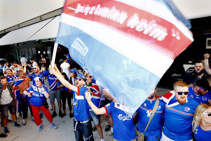 Það var sannkölluð þjóðhátíðarstemmning í Marseille í gær.