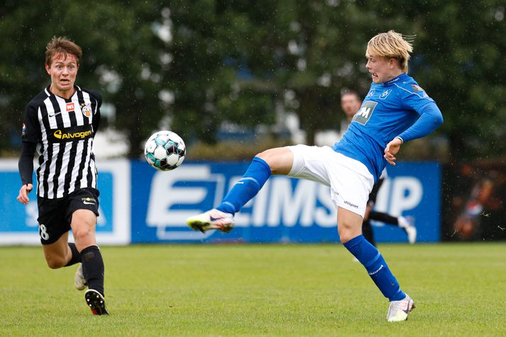 Ísak Andri [til hægri] mun spila með ÍBV það sem eftir lifir sumars.