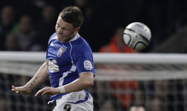 Wickham skallar boltann í leik með Ipswich.