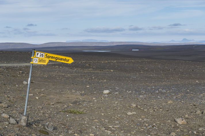 Frá Sprengisandsleið. Hún opnaðist fyrir hálfum mánuði.