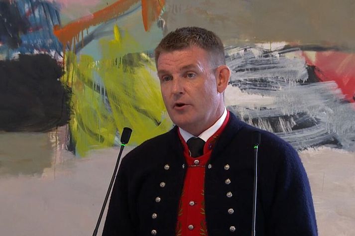 Aksel V. Johannesen, lögmaður Færeyja, flutti Ólafsvökuræðuna, stefnuyfirlýsingu landsstjórnar Færeyja, við setningu Lögþingsins í fyrradag.