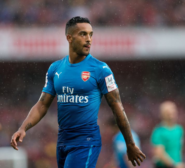 Theo Walcott skoraði tvö mörk í dag
