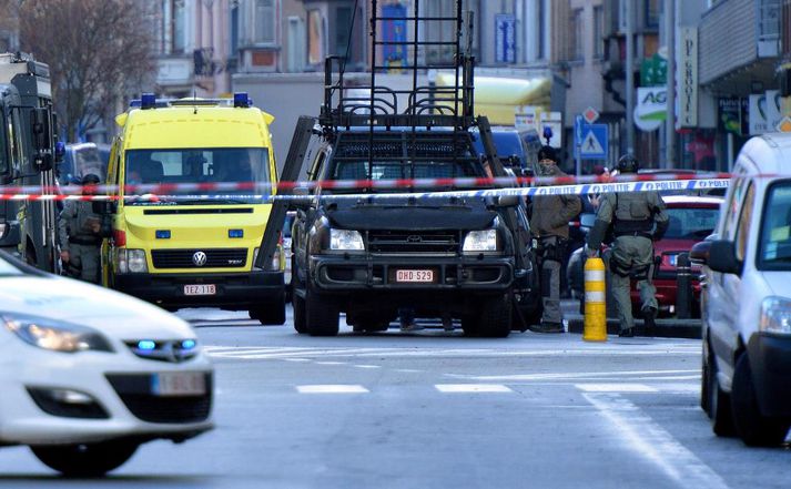 Frá vettvangi í Ghent í dag.