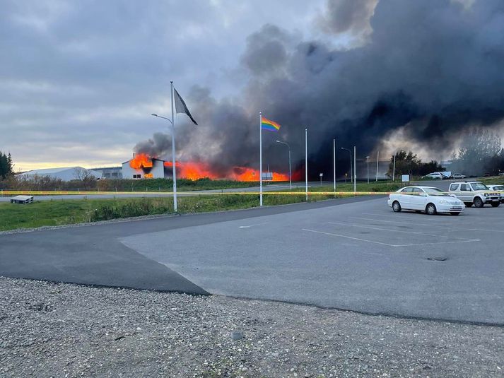 Eldurinn kom upp í þvottahúsi Vasks á Egilsstöðum.