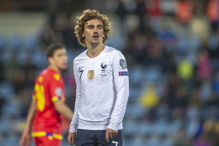 Griezmann í leik með frönsku heimsmeisturunum.