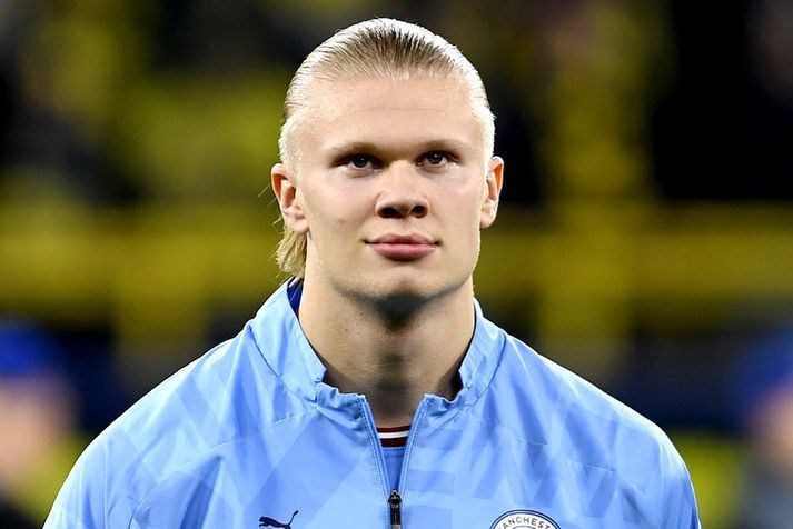 Erling Haaland hefur hækkað mikið í virði síðan hann fór að raða inn mörkum fyrir Manchester City.