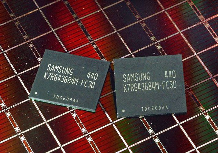 Vinnsluminni frá Samsung. Bandarísk yfirvöld rannsaka hvort Sony hafi átt í samráði um verð á vinnsluminnum.