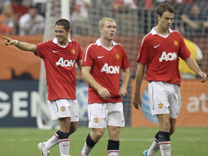 Javier Hernandez skoraði í sínum fyrsta leik með United.