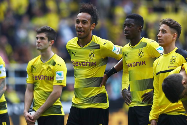 Ousmane Dembélé, Pierre-Emerick Aubameyang og Christian Pulisic.