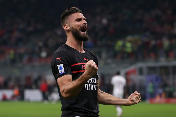 Oliver Giroud var á meðal markaskorara Milan gegn Zagreb.