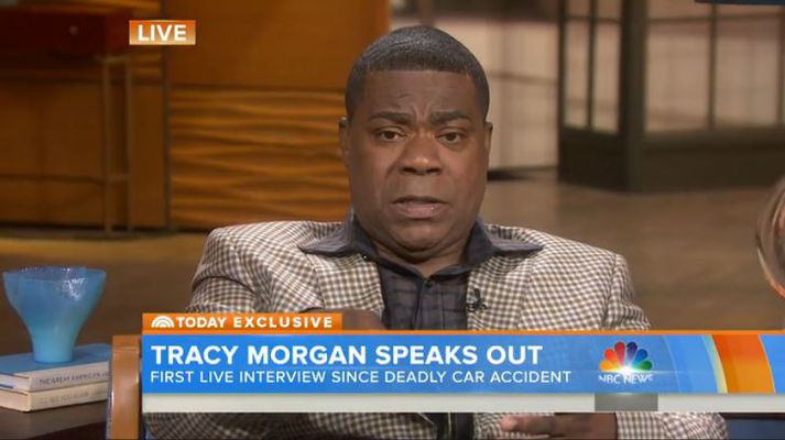 Tracy Morgan opnar sig í beinni.