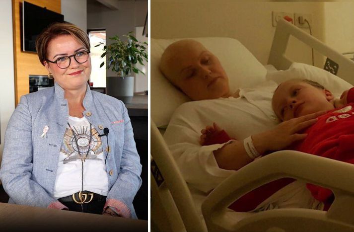 Erna læknaðist af brjóstakrabbameini og fór eftir öllum þeim ráðum sem hún las sig til um. 