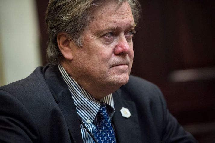 Steve Bannon var einn helsti ráðgjafi Trumps í kosningabaráttunni 2016 og á fyrstu mánuðum hans í embætti forseta.