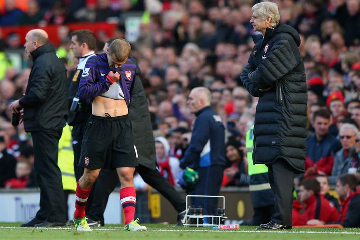 Arsene Wenger og Jack Wilshere.