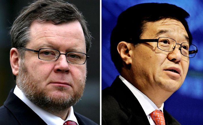 Össur Skarphéðinsson, viðskiptaráðherra og Gao Hucheng, utanríkisviðskiptaráðherra Kína