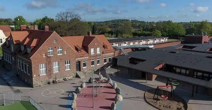 Kyrkskolan í Svedala, sem er um tuttugu kílómetrum suðaustur af Malmö.