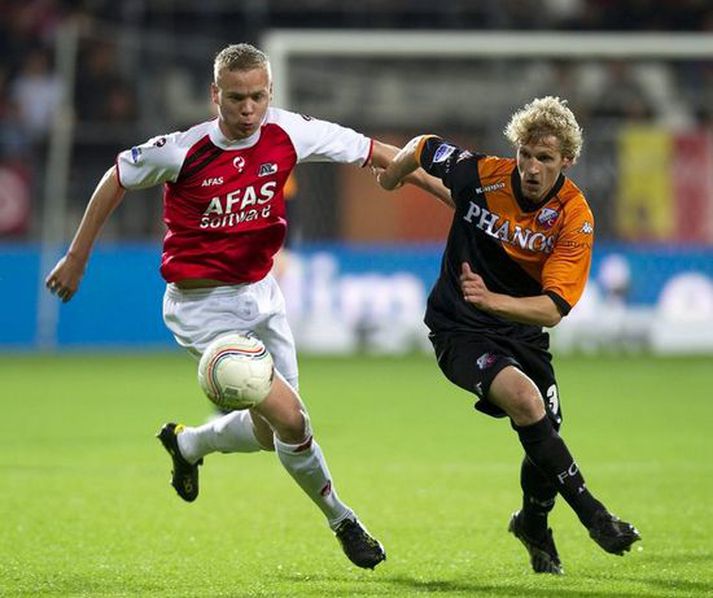 Kolbeinn skoraði tvö mörk fyrir Alkmaar í dag. Mynd. / Getty Images