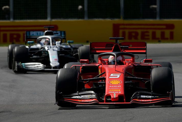 Sebastian Vettel leiddi Kanada kappaksturinn í 42 hringi