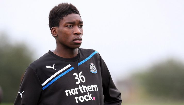 Sammy Ameobi á æfingu með Newcastle.