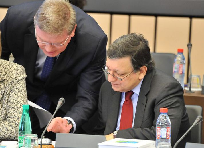 Stefan Füle og José Manuel Barroso
stækkunarstjóri Evrópusambandsins og forseti framkvæmdastjórnar þess.