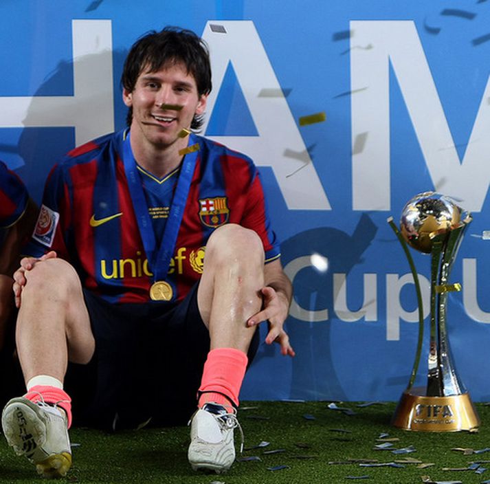 Lionel Messi eftir leikinn í dag.