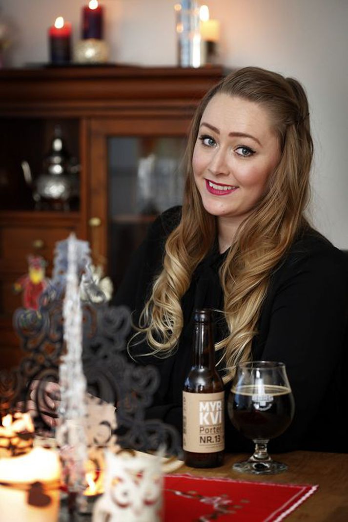 Anna Brynja er lítið fyrir sætindi en fær sér stundum góðan bjór í staðinn.
