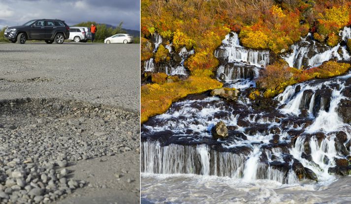 Aðilarnir sem að málinu koma segja mikla þörf á því að bæta bílastæðið og umhverfið við fossana.