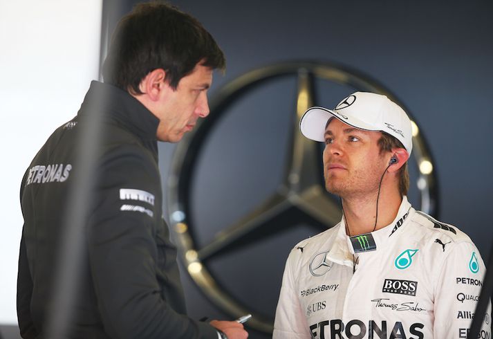 Toto Wolff var orðinn stressaður undir lokin.