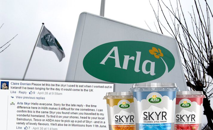 Arla hefur markaðsset skyrið sitt sem íslenska vöru.