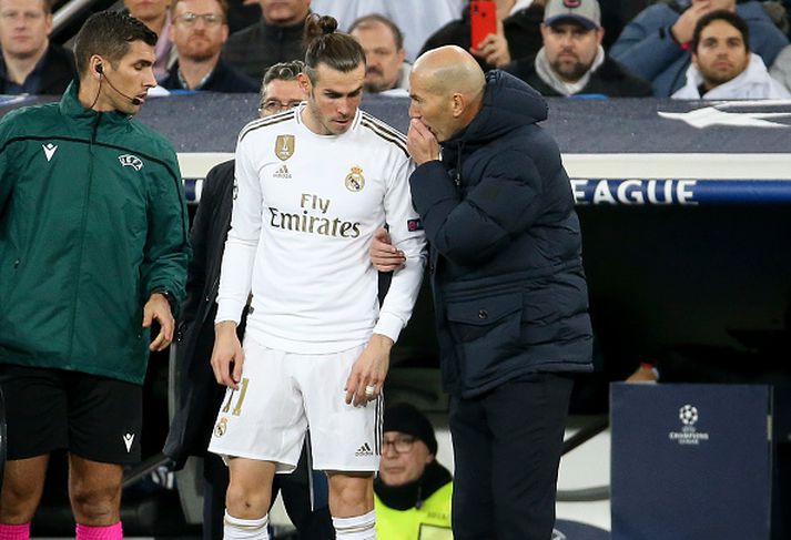 Bale kemur inn á í leiknum gegn PSG í Meistaradeildinni fyrir ekki svo löngu.