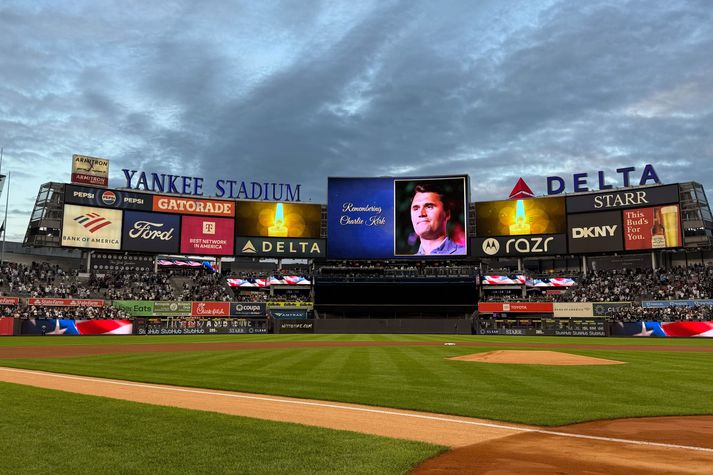 New York Yankees héldu minningarathöfn fyrir Charlie Kirk.