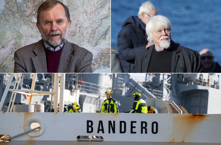 Kristján Loftsson eigandi Hvals hf. og Paul  Watson, forsprakki Paul Watson samtakanna. 