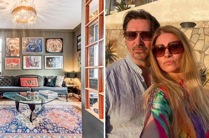 Nína Björk og Aron hafa búið sér og börnum sínum fjórum afar fallegt heimili.