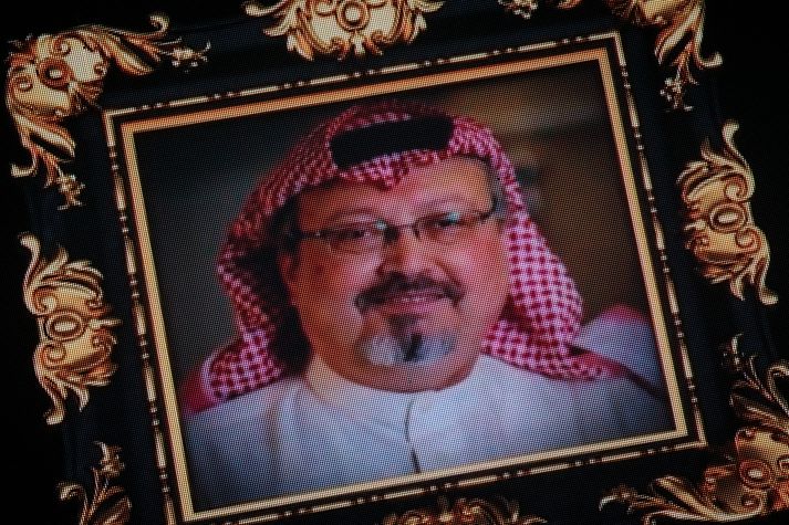 Jamal Khashoggi. Myndin er frá minningarathöfn um blaðamanninn.