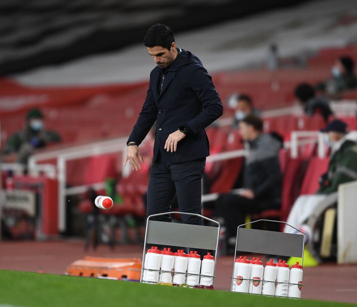 Mikel Arteta var myrkur í máli eftir tap liðsins gegn Liverpool.