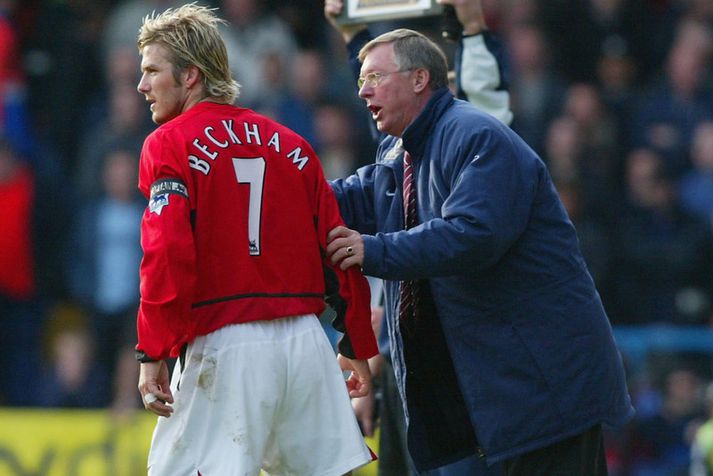 Sir Alex Ferguson og David Beckham.