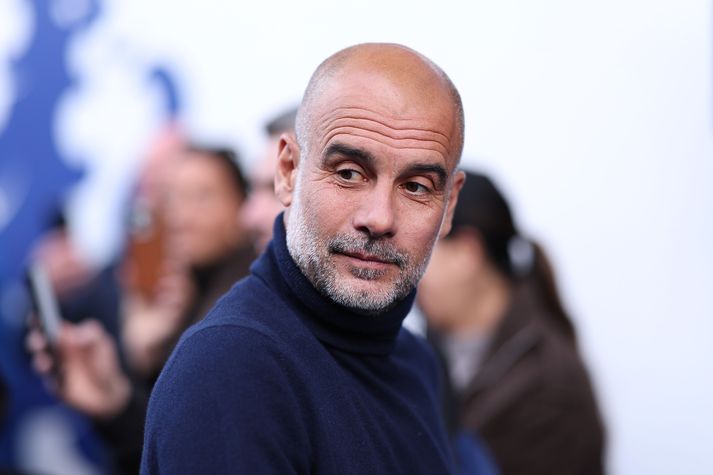 Pep Guardiola, knattspyrnustjóri Manchester City, gerir sér vel grein fyrir mikilvægi leiksins á sunnudaginn.