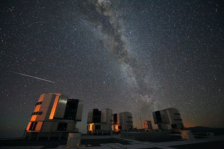 Frá Paranal stjörnuathugunarstöðinni í Chile.