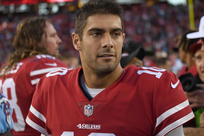 Jimmy Garoppolo á nú fyrir salti í grautinn.